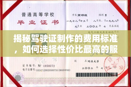洛隆揭秘驾驶证制作的费用标准，如何选择性价比最高的服务？